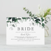 Emerald Greenery Horizontal Bride Vrijgezellenfees Kaart (Staand voorkant)