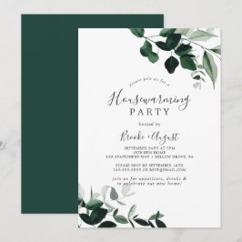 Emerald Greenery Housewarming Party Kaart