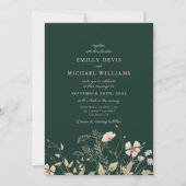 Emerald Greenery in één bruiloft Kaart (Voorkant)