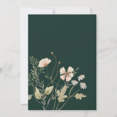 Emerald Greenery in één bruiloft Kaart (Achterkant)