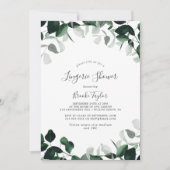 Emerald Greenery Lingerie Shower Kaart (Voorkant)