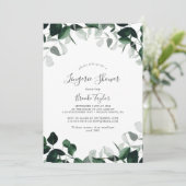 Emerald Greenery Lingerie Shower Kaart (Staand voorkant)