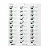 Emerald Greenery Return Address Label (Full Sheet)