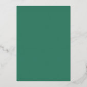Emerald Greenery | Roos Gold Foil Weddenschap Folie Uitnodiging (Achterkant)