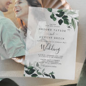 Emerald Greenery Rustiek Modern Boho Moody Wedding Vellum Uitnodigingen