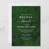 Emerald Greenery & Silver Bridal Shower Invitation Kaart (Voorkant)