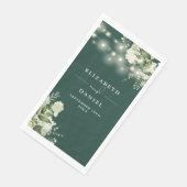 Emerald Greenery String Lights bruiloft Servet (Hoek)