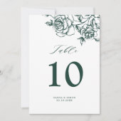 Emerald Greenery  Tafelnummerkaart Kaart (Voorkant)