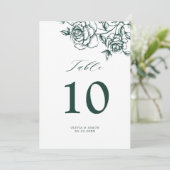 Emerald Greenery  Tafelnummerkaart Kaart (Staand voorkant)