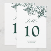 Emerald Greenery  Tafelnummerkaart Kaart (Voorkant / Achterkant)