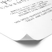 Emerald Greenery Unplugged Ceremony Sign Poster (Hoek)