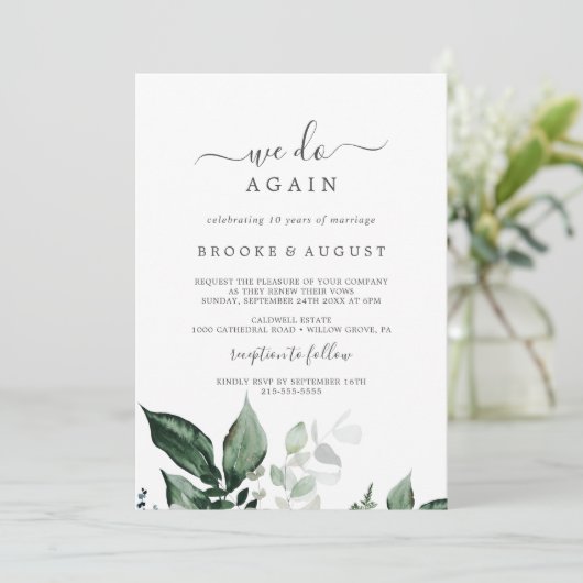 Emerald Greenery we doen het weer met Hernieuwing Kaart (Staand voorkant)