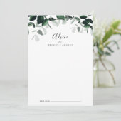 Emerald Greenery Wedding Advieskaart (Staand voorkant)