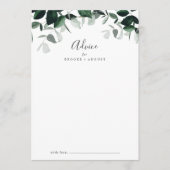 Emerald Greenery Wedding Advieskaart (Voorkant)