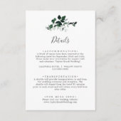 Emerald Greenery Wedding Details Enclosure Kaart (Voorkant)