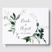Emerald Greenery Wedding Gastenboek (Voorkant)