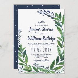 Emerald Greenery Wedding Kaart