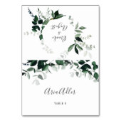 Emerald Greenery Wedding Place Card Kaart (Voorkant)