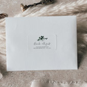 Emerald Greenery Wedding RSVP Adresetiketten Etiket