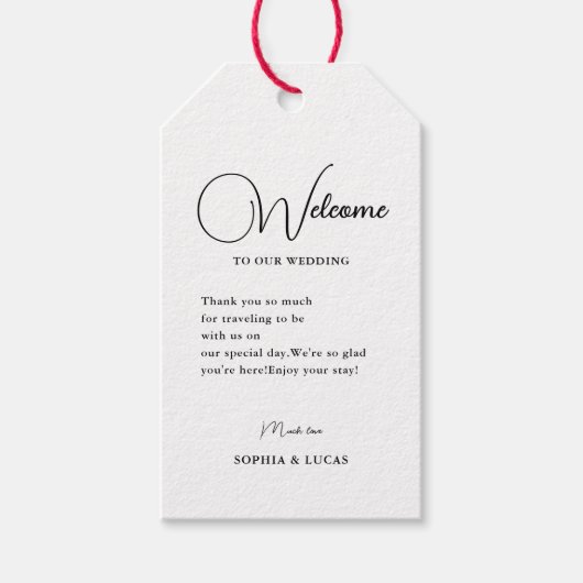 Emerald Greenery Wedding Welcome Gift Labels Cadeaulabel (Voorkant)