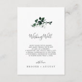 Emerald Greenery Wedding Wishing Well Kaart (Voorkant)