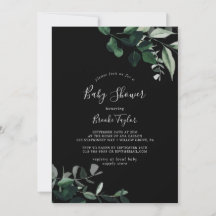 Emerald Greenery | Zwart Baby shower