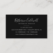 Emerald Greenery | Zwart Visitekaartje (Achterkant)