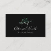 Emerald Greenery | Zwart Visitekaartje (Voorkant)