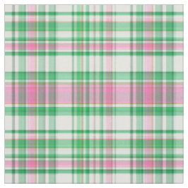 Emerald Grn Hot Pink Wht Preppy Madras Plaid SZ6#1 Stof