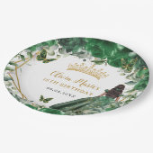 Emerald Groen Bloemen Bruin Prinses 18e Verjaardag Papieren Bordje (Gekanteld)
