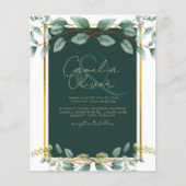 Emerald groen bruiloft botanische Natuur nodigt ui Flyer (Voorkant)