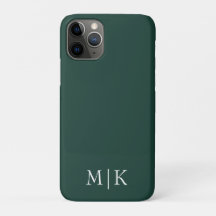 Emerald groen en wit | Modern monogram