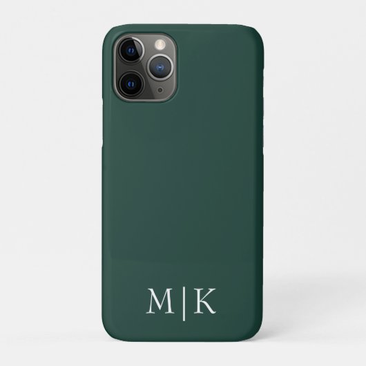 Emerald groen en wit | Modern monogram Case-Mate iPhone Case (Achterkant)