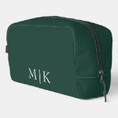 Emerald groen en wit | Modern monogram Toilettasje (Rechterhoek)