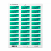 Emerald Groen Glas Metaal Terugkeeradreslabels Etiket (Full Sheet)