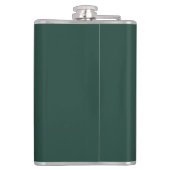 Emerald Groen Golfbal met Naam en Monogram Heupfles (Achterkant)