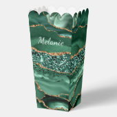 Emerald Groen Goud Aangepaste Jouw naam Popcorn Bo Bedankdoosjes (Achterkant)