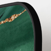 Emerald Groen Goud Aangepaste Naam Pickleball Padd Pickleball Paddle (Links Detail)