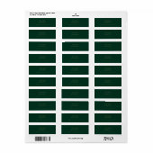 Emerald Groen & Goud Bruiloft Retouradres Label (Full Sheet)