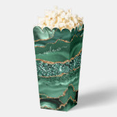Emerald Groen Goud Glitter Custom Name Popcorn Box Bedankdoosjes (Popped)