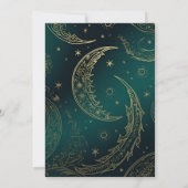 Emerald Groen Goud Hemelse Bruiloft Save The Date (Achterkant)