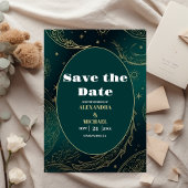 Emerald Groen Goud Hemelse Bruiloft Save The Date