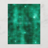 Emerald groen goud jurk tiara Sweet 16 uitnodiging (Achterkant)