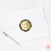 Emerald groen goud luipaard dank u ronde sticker (Envelop)