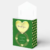 Emerald Groen Goud Paarse Bruiloft Feest Evenement Bedankdoosjes (Geopend)