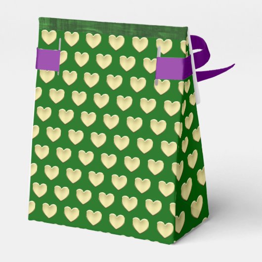 Emerald Groen Goud Paarse Bruiloft Feest Evenement Bedankdoosjes (Achterkant)