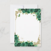 Emerald Groen Goud Prinses Quinceañera Verjaardag Save The Date (Achterkant)