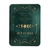 Emerald Groen Goud Tarot Celestial Save the Date Magneet (Verticaal)