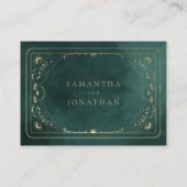 Emerald Groen Goud Tarot Hemelse bruiloft Details Informatiekaartje (Achterkant)