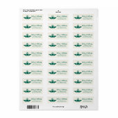 Emerald Groen Keltisch Claddagh trouwadres Etiket (Full Sheet)